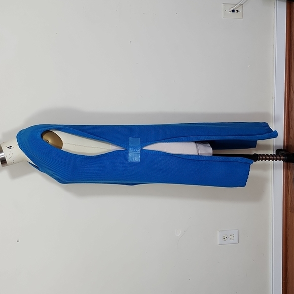 Maison Martin Margiela MM6 Blue Knit Top Duster Cover Up Size L - Picture 2 of 12